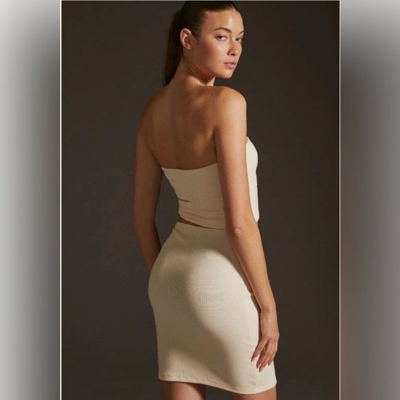 NWT Anthropologie BORDEAUX STRAPLESS CUTOUT DRESS XL Ivory - Picture 1 of 7